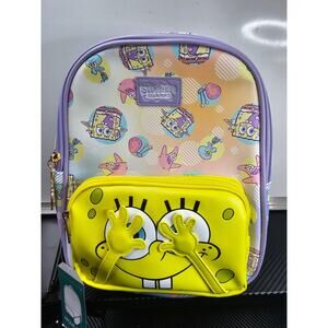 SpongeBob SquarePants Mini Backpack Bioworld Move Me Hands Pastel Purple NWT